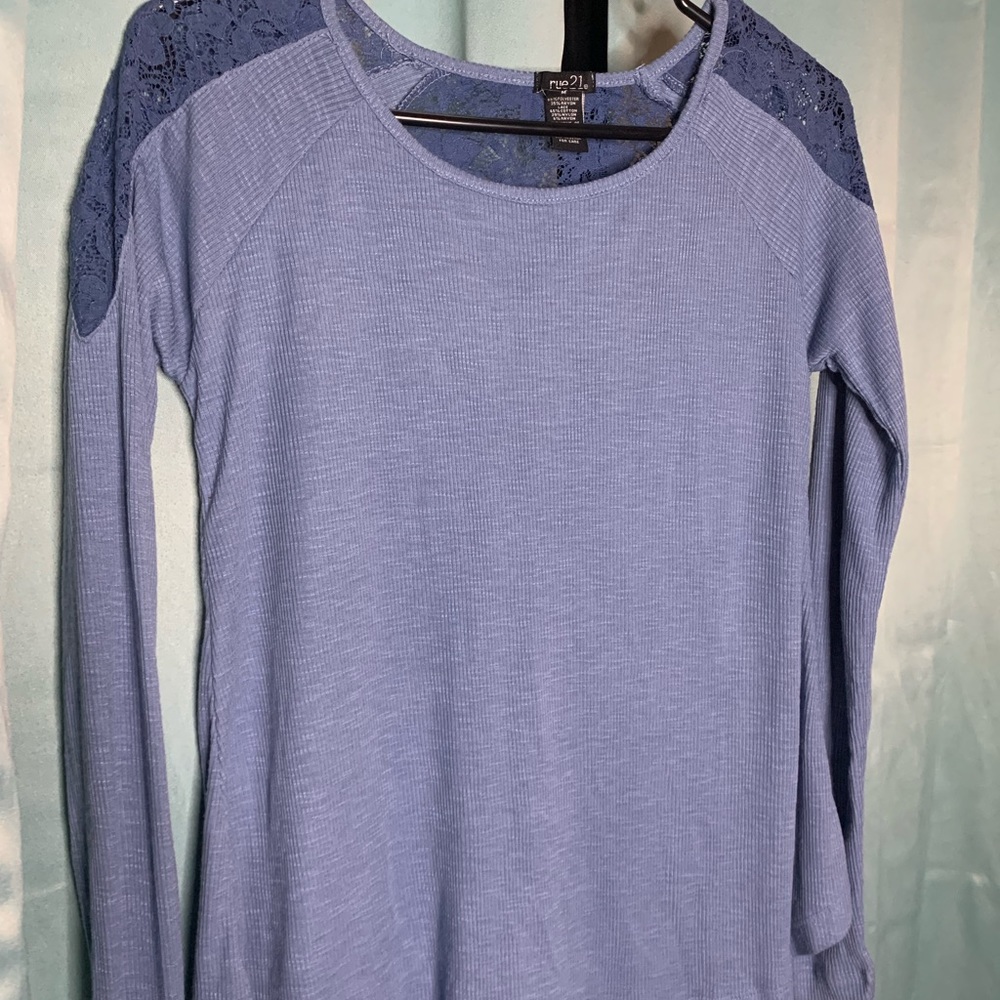 Blue lace shirt worn once or twice